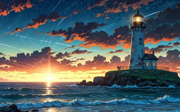 Anime star Wallpaper Abyss sea Anime beach HD Desktop Wallpaper | Background Image