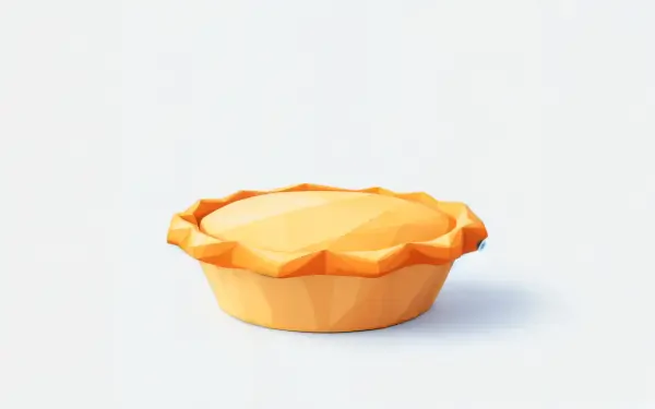 A vibrant, geometric orange pie with a scalloped edge, set against a clean background, serves as a striking 4K Ultra HD PC desktop wallpaper and background.