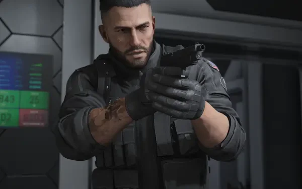 Tom Clancy's Ghost Recon Breakpoint soldier tactical pistol SWAT HD Desktop Wallpaper | Background Image