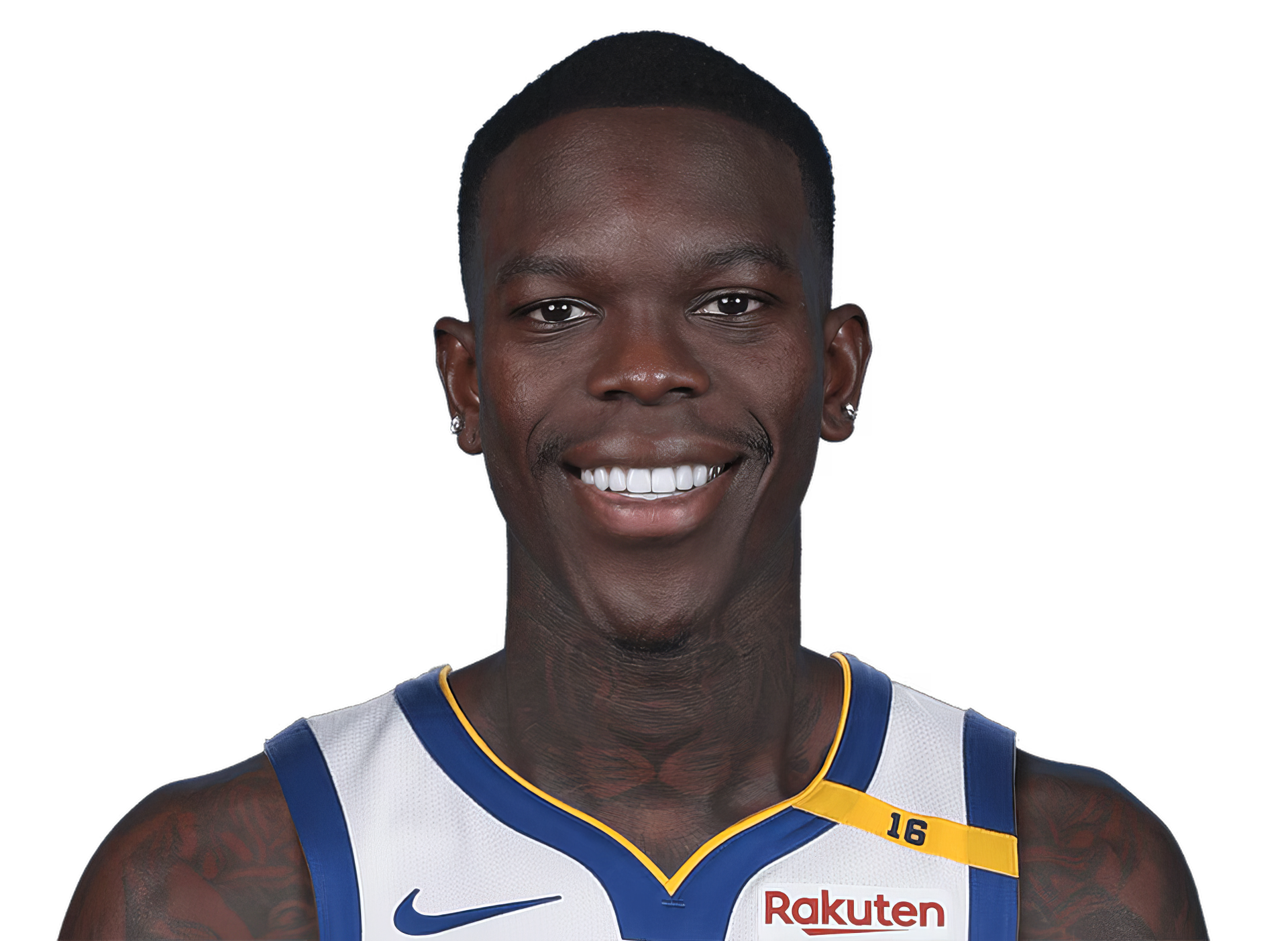 HD desktop wallpaper of NBA player Dennis Schröder in a basketball jersey, showcasing a sports-themed background for basketball fans.