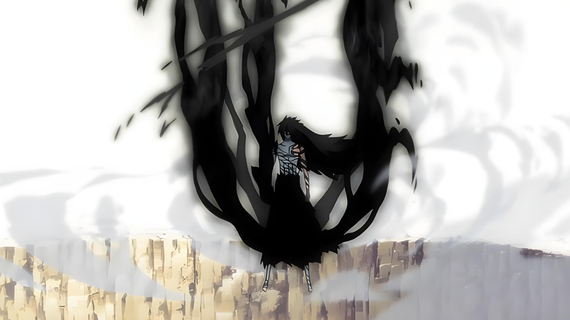 Ichigo Kurosaki from Bleach is depicted in a dynamic black and white scene, captured in a 4K Ultra HD anime desktop wallpaper.