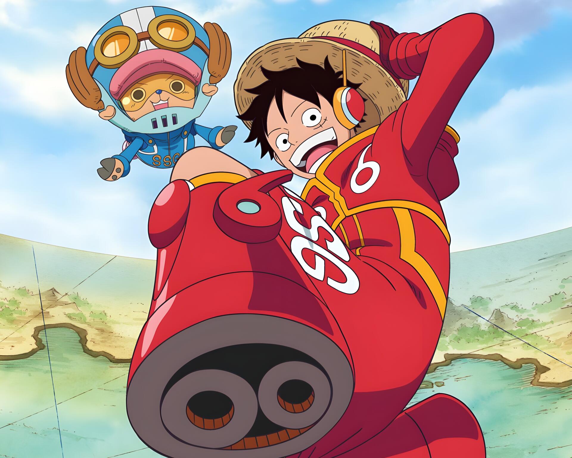 Download Anime One Piece Monkey D. Luffy Tony Tony Chopper 4k Ultra HD Wallpaper