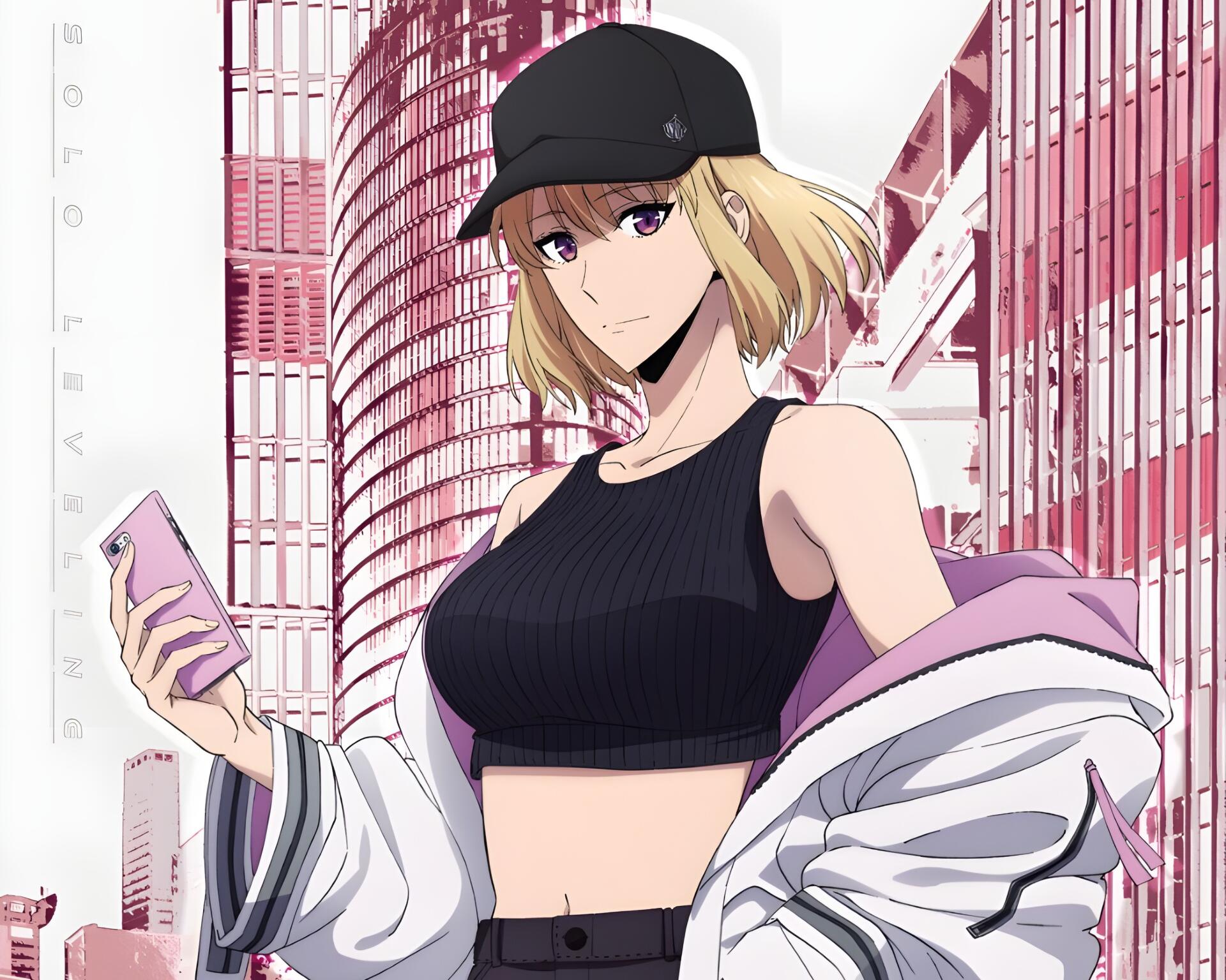 Download Anime Solo Leveling Cha Hae-in HD Wallpaper