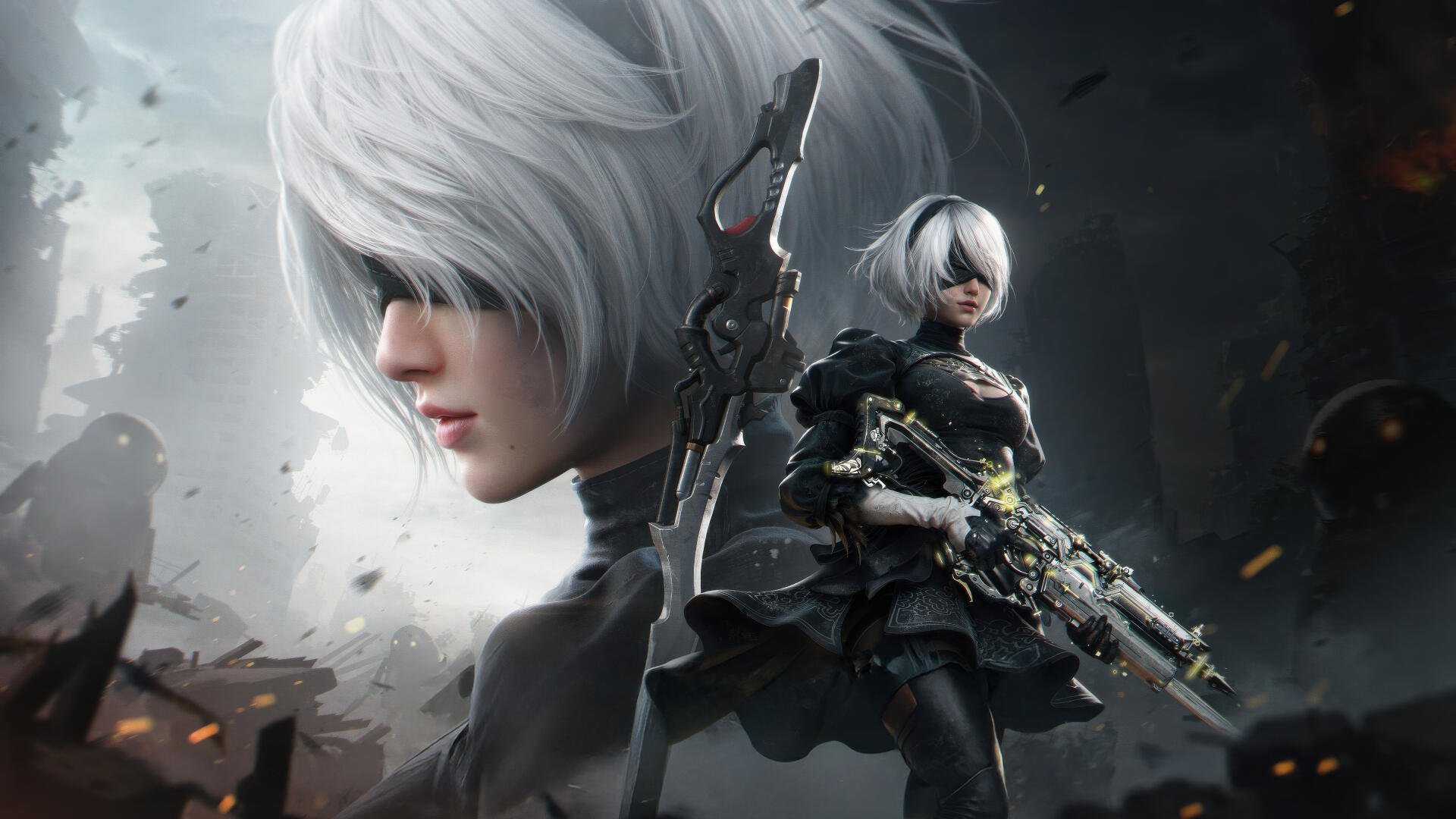 Download NieR: Automata YoRHa No.2 Type B 4k Ultra HD Wallpaper
