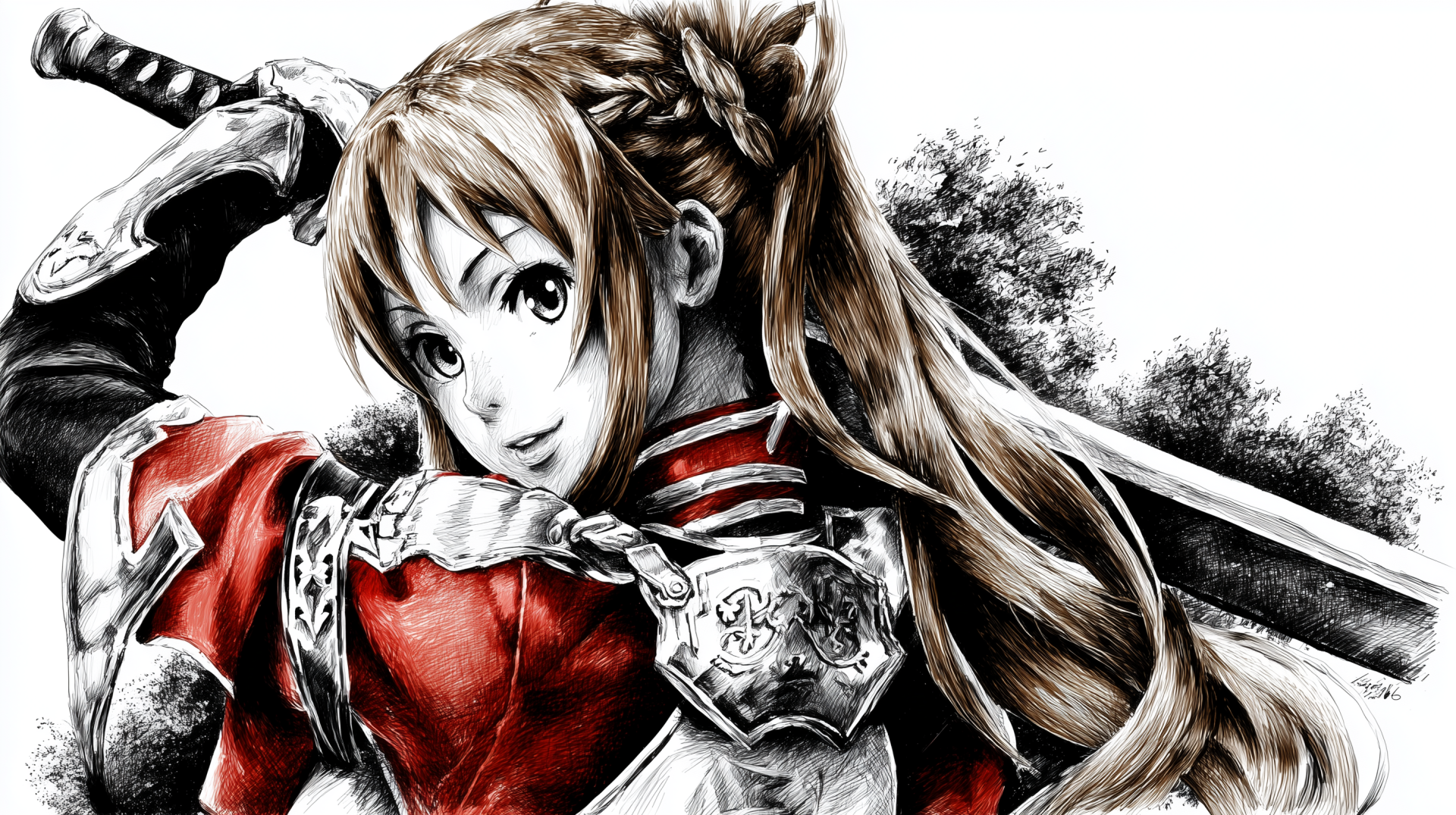 Asuna Yuuki Sword Art Online HD Manga Wallpaper by patrika | 2912x1632 ...