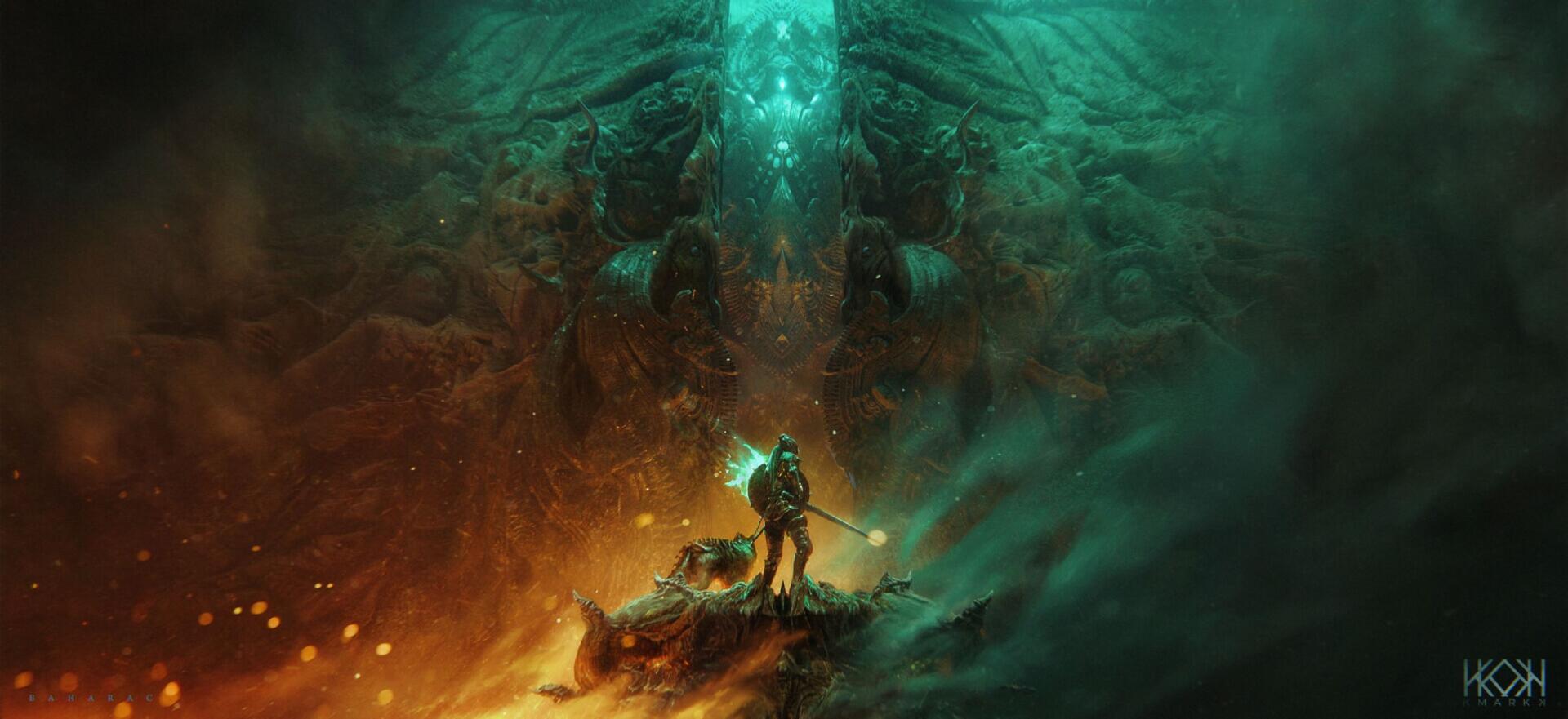 Download Fantasy Warrior Artistic Fantasy Warrior HD Wallpaper by Mark Kolobaev