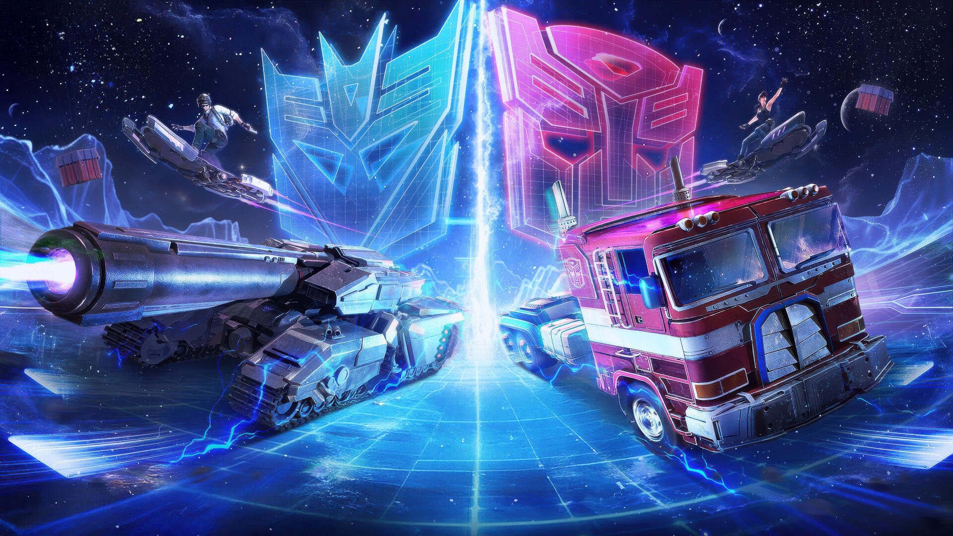 Transformers 4K Ultra HD Wallpaper — Autobots vs Decepticons, image size:1920x1080