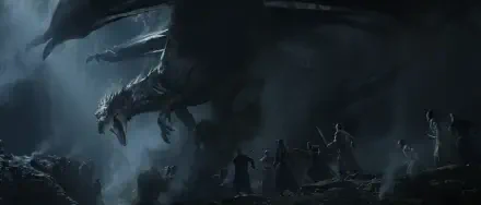 dragon fantasy battle cave HD Desktop Wallpaper | Background Image