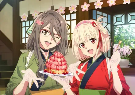 Anime Lycoris Recoil Chisato Nishikigi Mizuki Nakahara HD Desktop Wallpaper | Background Image