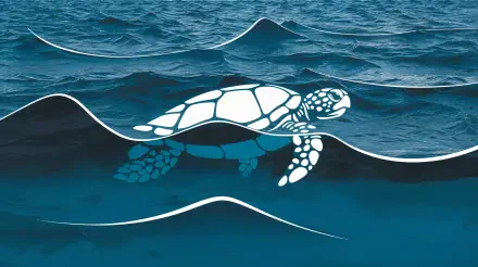 A sea turtle gracefully swims through ocean waves in this stunning 4K Ultra HD PC desktop wallpaper, capturing the serene beauty of marine life.