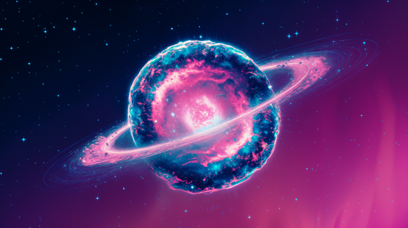 {{ A vibrant depiction of a supernova, featuring glowing colors and cosmic rings, designed as a stunning 4K Ultra HD desktop wallpaper and background. 