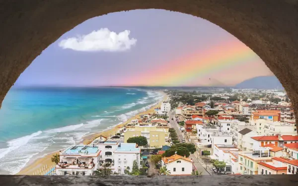 city rainbow beach HD Desktop Wallpaper | Background Image