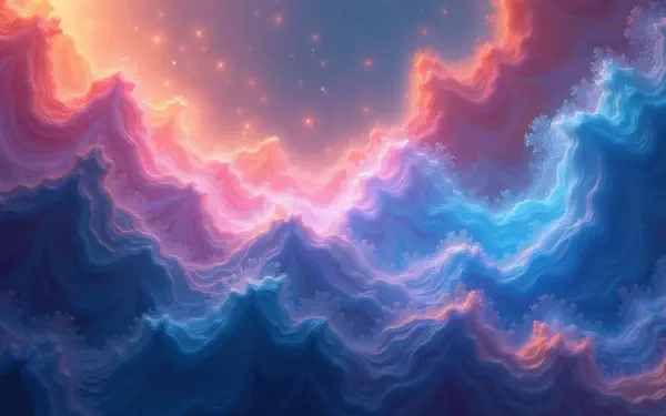 Abstract fluid shapes glow HD Desktop Wallpaper | Background Image