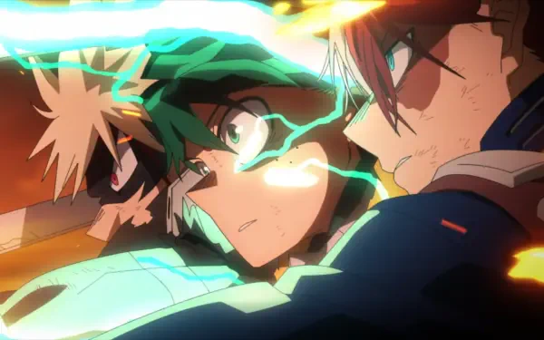 Anime My Hero Academia: You're Next Katsuki Bakugou Izuku Midoriya Shoto Todoroki HD Desktop Wallpaper | Background Image