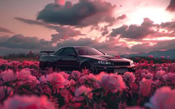 Nissan Skyline R34 landscape HD Desktop Wallpaper | Background Image