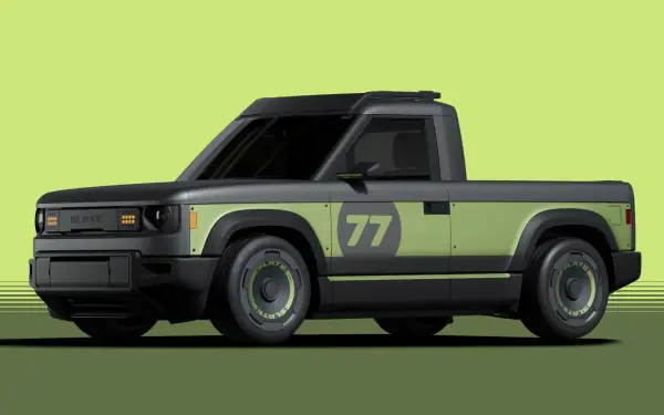 A sleek SUV from Slate Auto, featuring a modern design and vibrant colors, showcased against a fresh green backdrop, perfect for a high-quality 4K Ultra HD wallpaper.