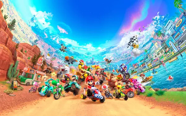Mario Kart Mario Kart world HD Desktop Wallpaper | Background Image