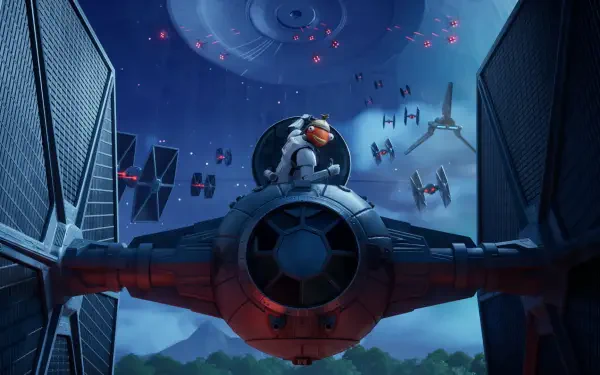 video game Fortnite Star Wars TIE Fighter HD Desktop Wallpaper | Background Image
