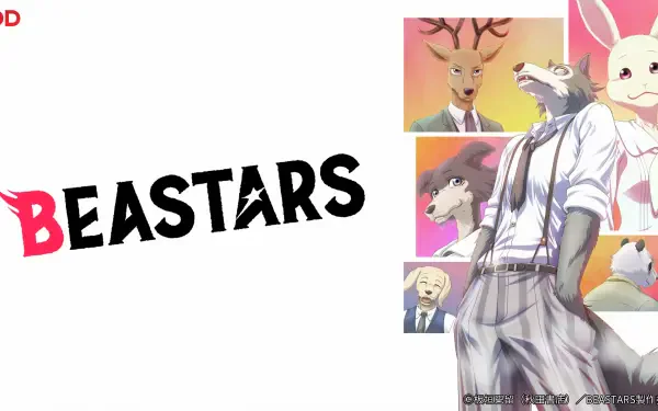 Beastars-themed 4K Ultra HD PC desktop wallpaper featuring key anthropomorphic characters in a dynamic, colorful collage composition.