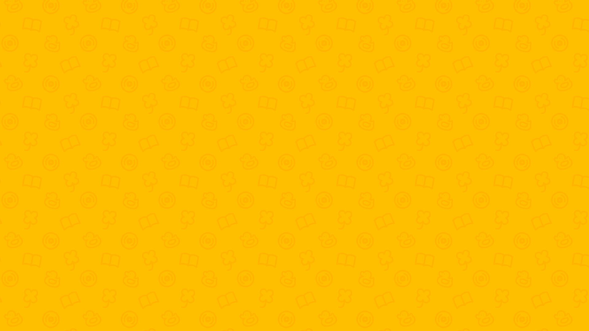 Solid warm golden-orange background — Tomodachi Life: Living the Dream 4K Ultra HD PC desktop wallpaper.