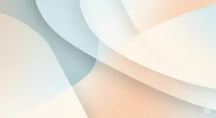 Abstract HD PC desktop wallpaper of soft overlapping curved bands in pale blues, creams and peach tones, forming a smooth layered background.