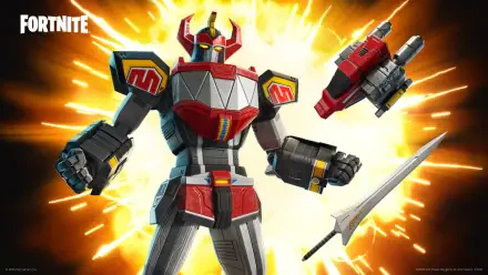 video game Fortnite Power Rangers Megazord HD Desktop Wallpaper | Background Image
