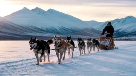 dog sled sled dog husky snow HD Desktop Wallpaper | Background Image