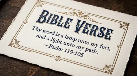 Vintage card with Bible Verse and the text Thy word is a lamp unto my feet, and a light unto my path. — Psalm 119:105, rendered as a 5K Ultra HD PC desktop wallpaper background.