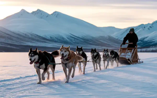 dog sled sled dog husky snow HD Desktop Wallpaper | Background Image