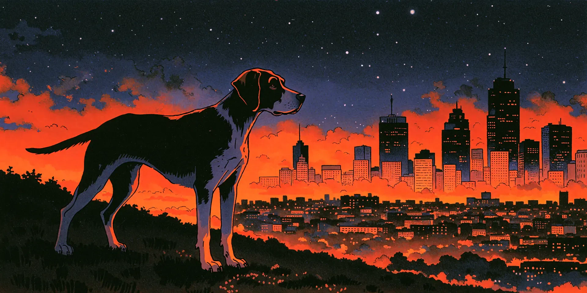 German Shorthaired Pointer at Dusk — 4K Ultra HD Wallpaper by ...