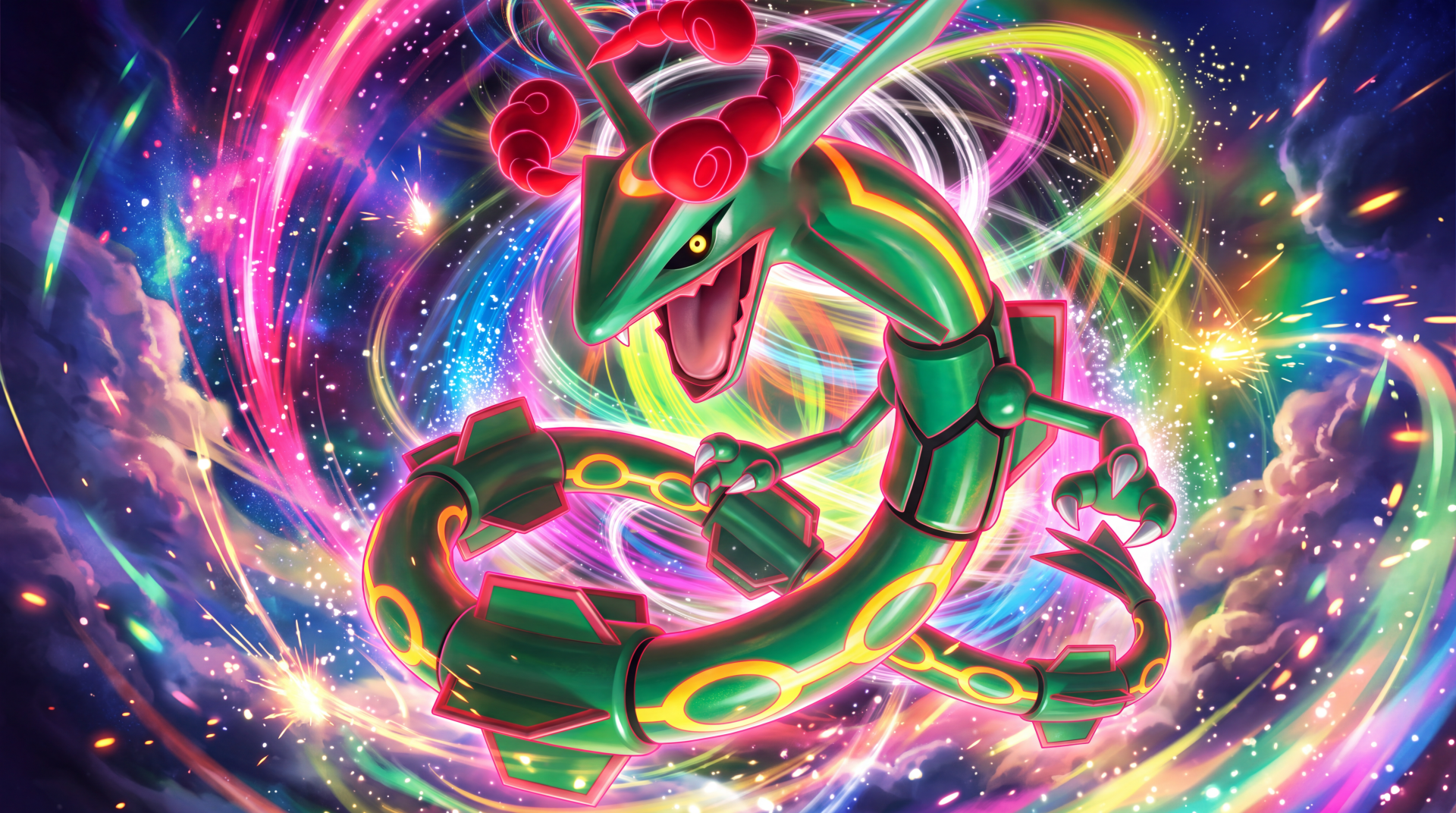 Rayquaza’s Cosmic Surge — 5K Ultra HD Pokémon Wallpaper | 5504x3072 ...