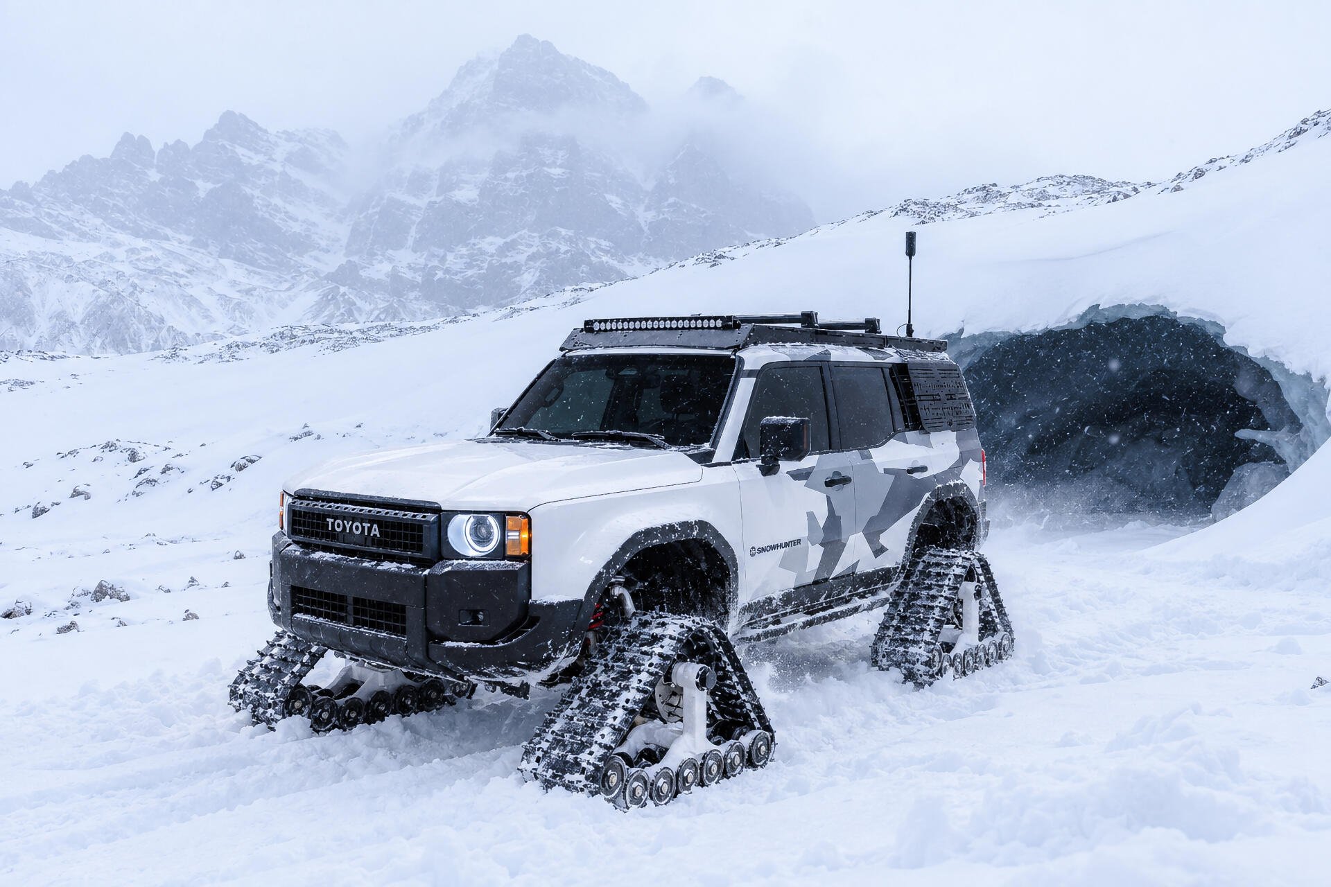 Toyota Land Cruiser Snowhunter in the Winter Wilds — 2K QHD Wallpaper ...