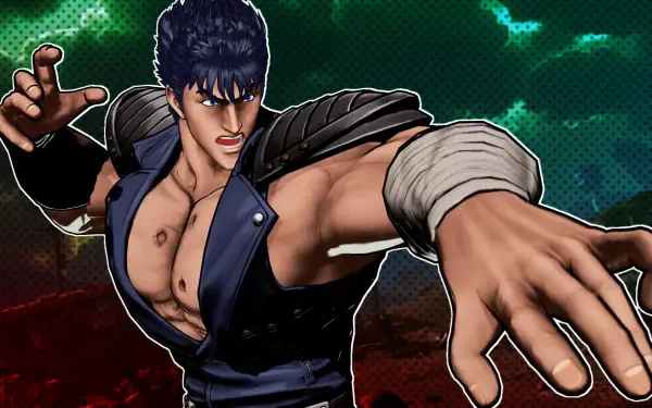 4K Ultra HD PC wallpaper: Kenshiro (Fist of the North Star) in the video game Fatal Fury: City of the Wolves style, striking a dynamic fighting pose.