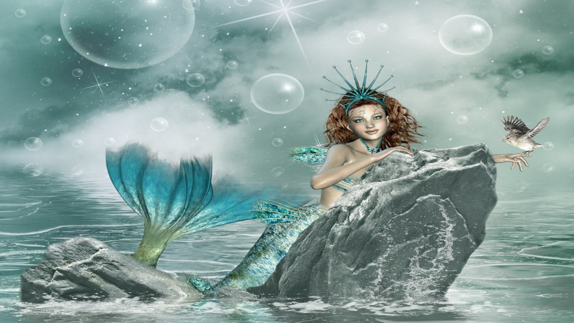 Fantasy Mermaid HD Wallpaper | Background Image | 1920x1080