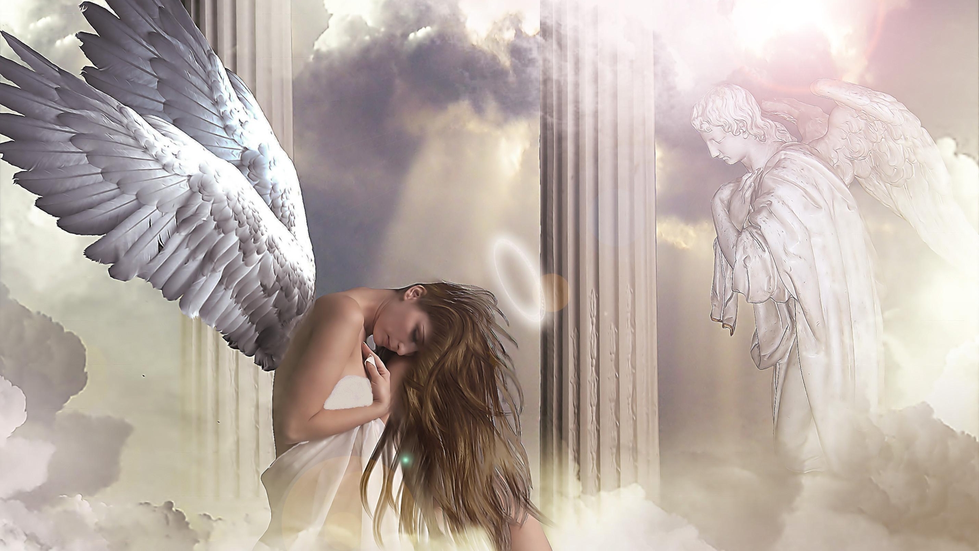 Sad Angel HD Wallpaper | Background Image | 1920x1080