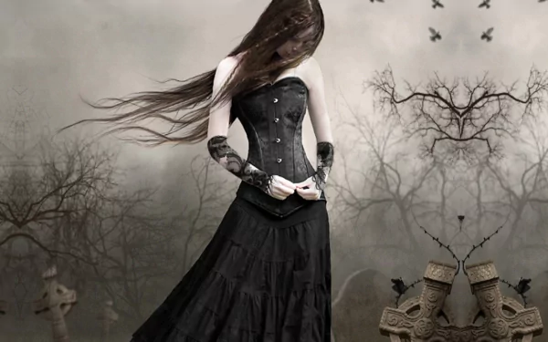graveyard lonely dark gothic HD Desktop Wallpaper | Background Image