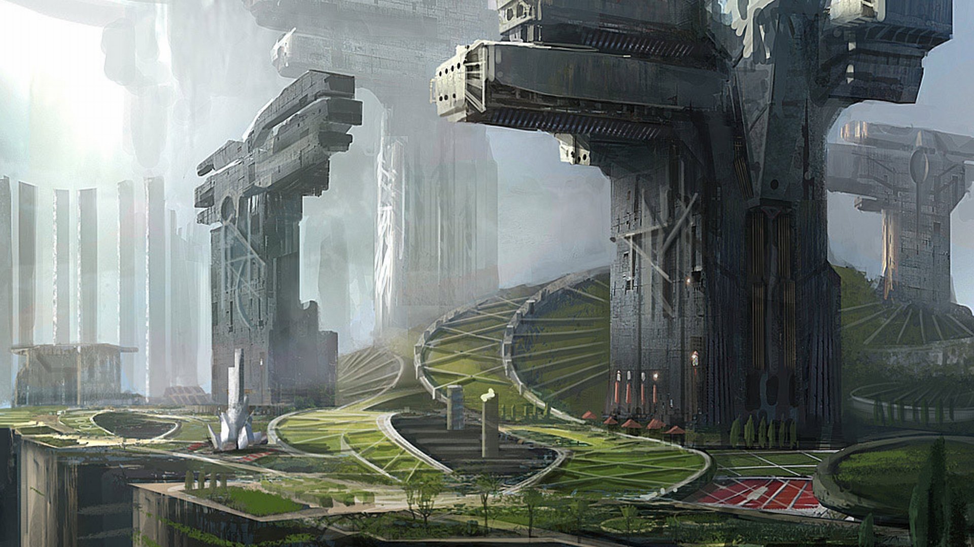 Download Sci Fi City Sci Fi City  HD Wallpaper