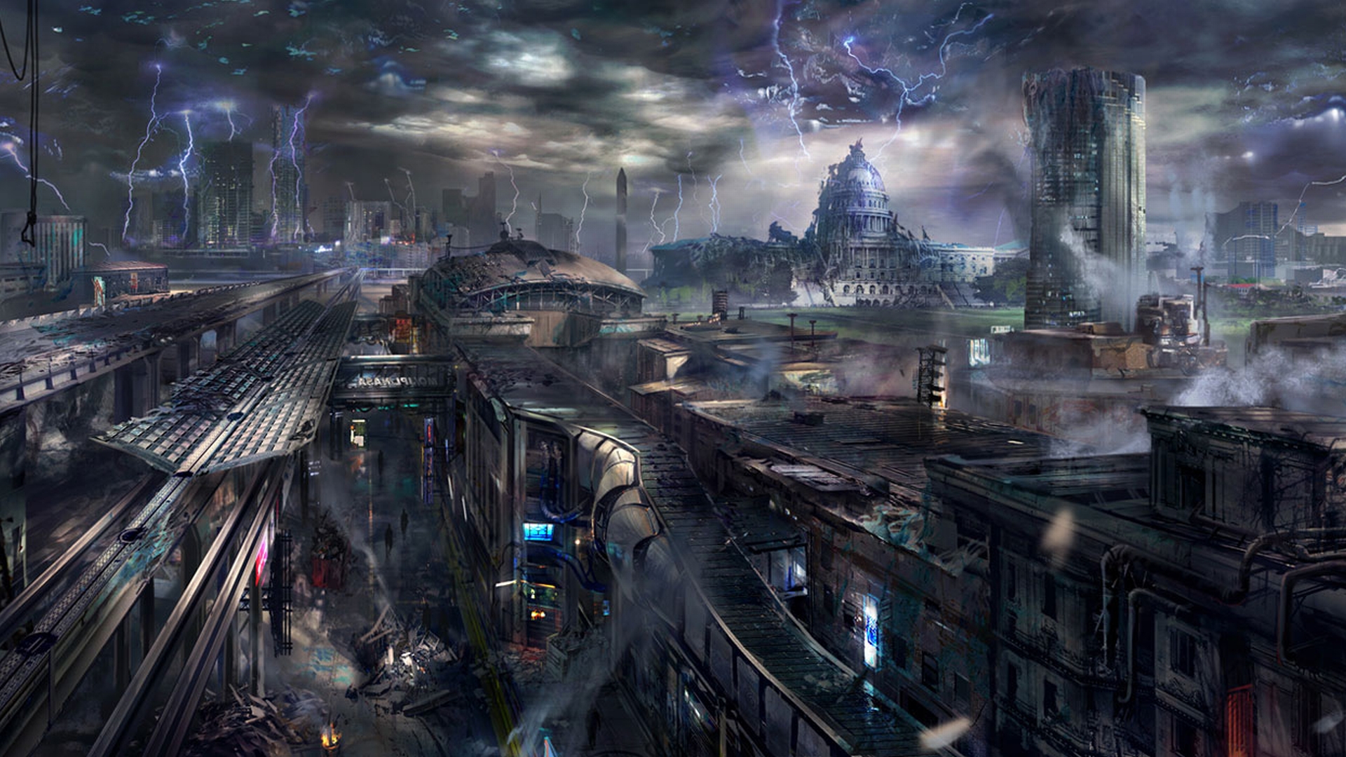 Download Sci Fi City Sci Fi City HD Wallpaper