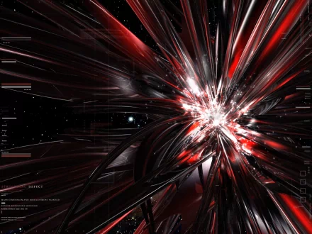 Abstract HD desktop wallpaper featuring dynamic red and black streaks, creating a striking visual explosion in the center.