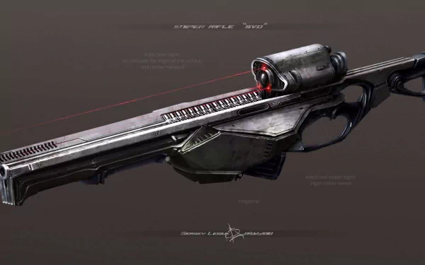 Sci Fi weapon laser sight HD Desktop Wallpaper | Background Image