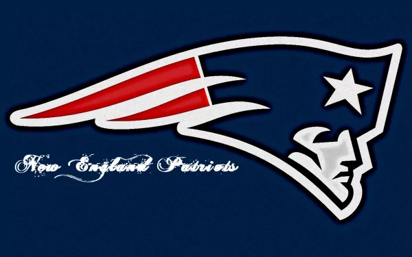 HD desktop wallpaper featuring the New England Patriots logo on a dark blue background, representing the NFL team’s iconic branding.