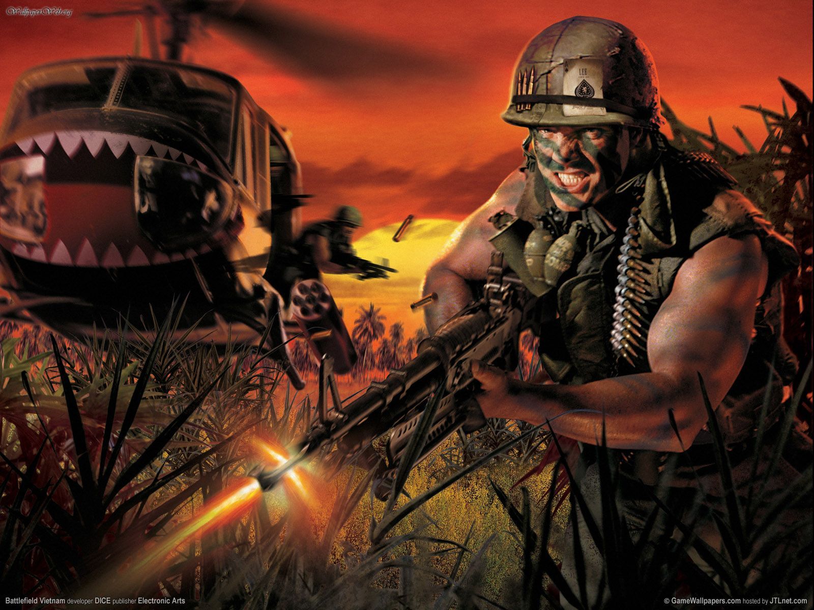 Battlefield Vietnam desktop wallpaper featuring a scenic depiction of the Vietnam War.