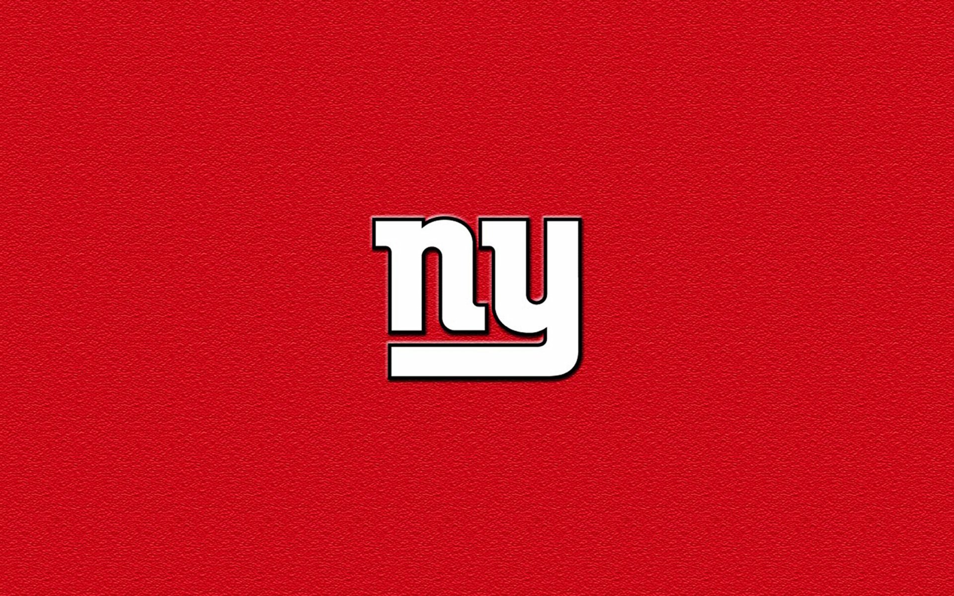 HD desktop wallpaper featuring the New York Giants logo on a textured red background, representing the sports team with bold simplicity.