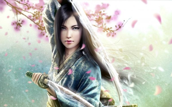 Fantasy Legend Of The Five Rings Sword Cherry Blossom Asian HD Wallpaper | Background Image