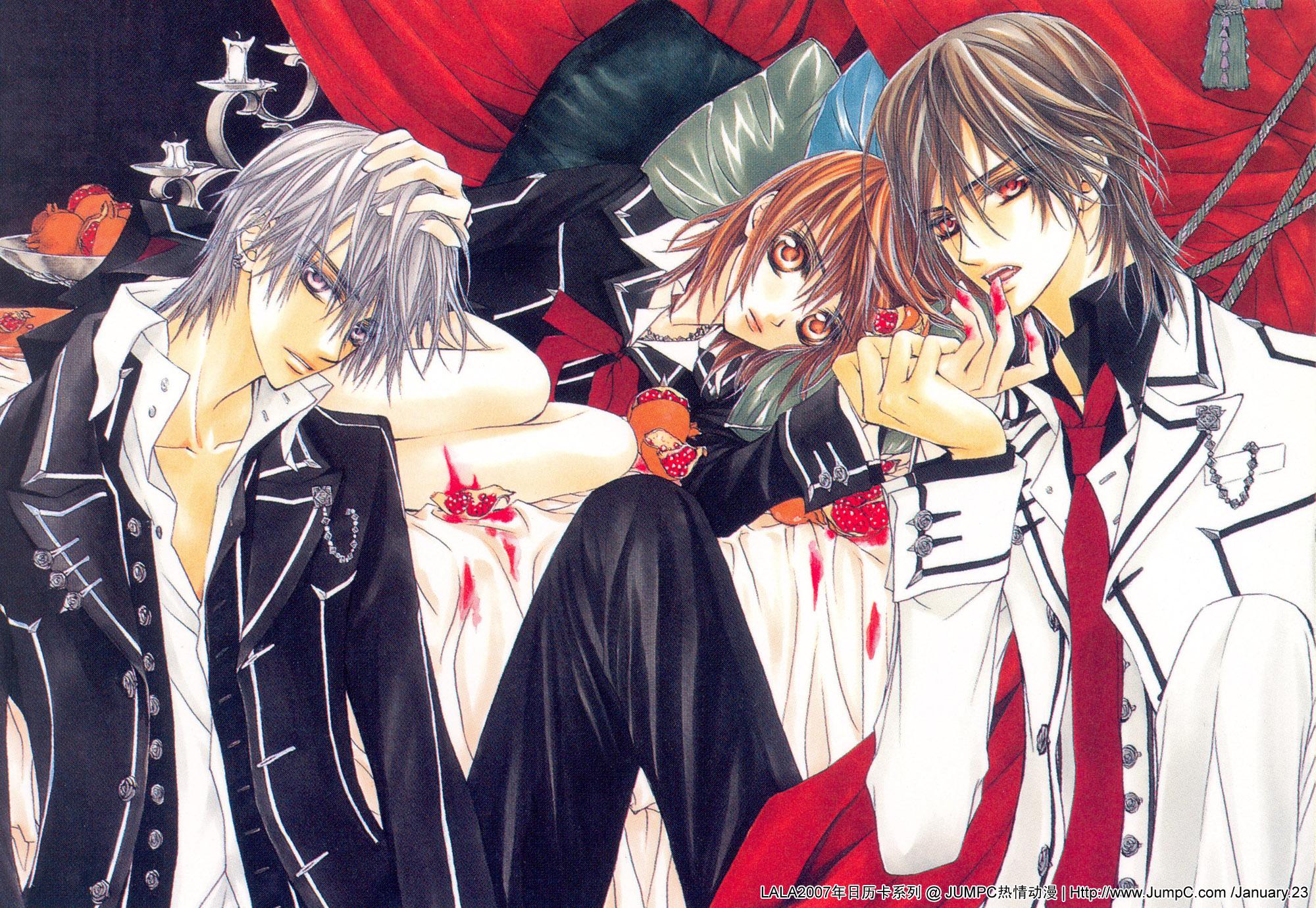 Zero, Yuki, & Kaname from Vampire Knight in stunning Anime wallpaper.