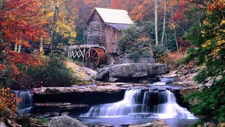 man made watermill HD Desktop Wallpaper | Background Image