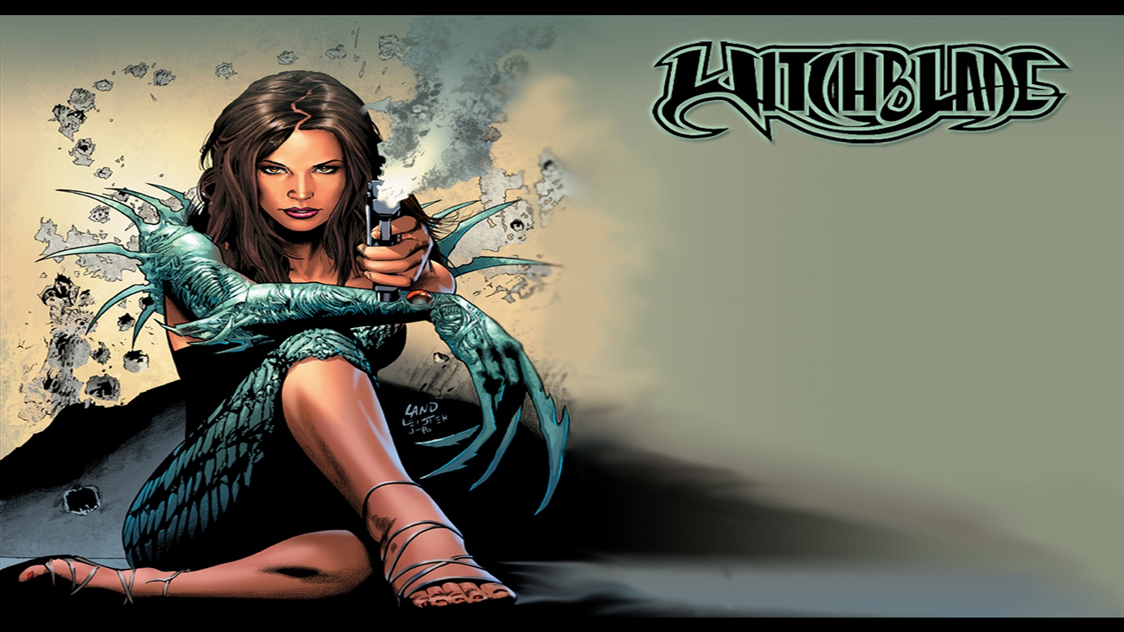 Witchblade comic character in 4k desktop wallpaper