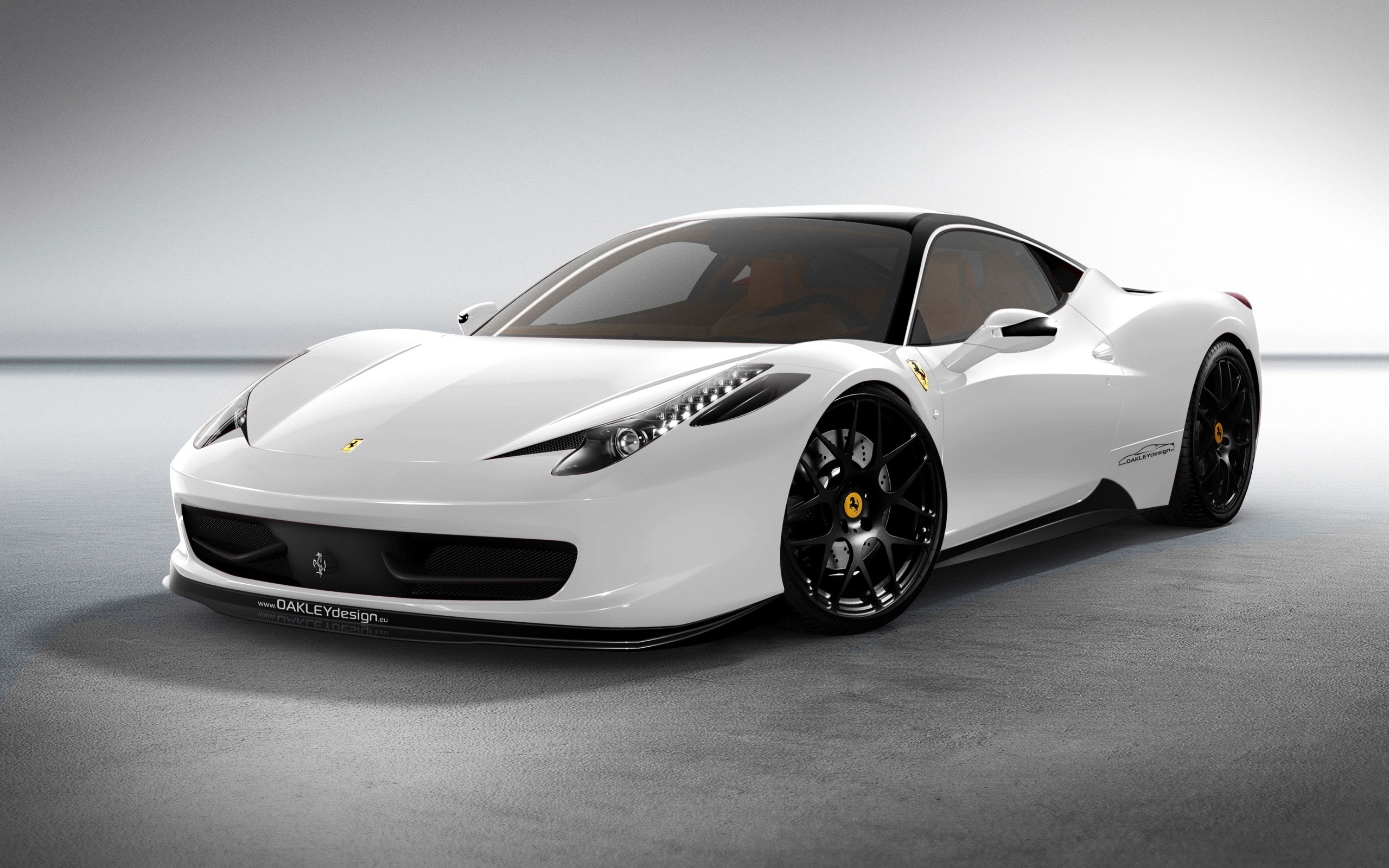 White Ferrari 458 sports car - a sleek and powerful vehicle, perfect for speed enthusiasts.