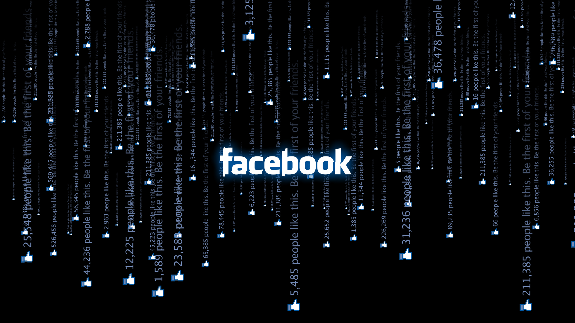 Facebook desktop wallpaper featuring technology.