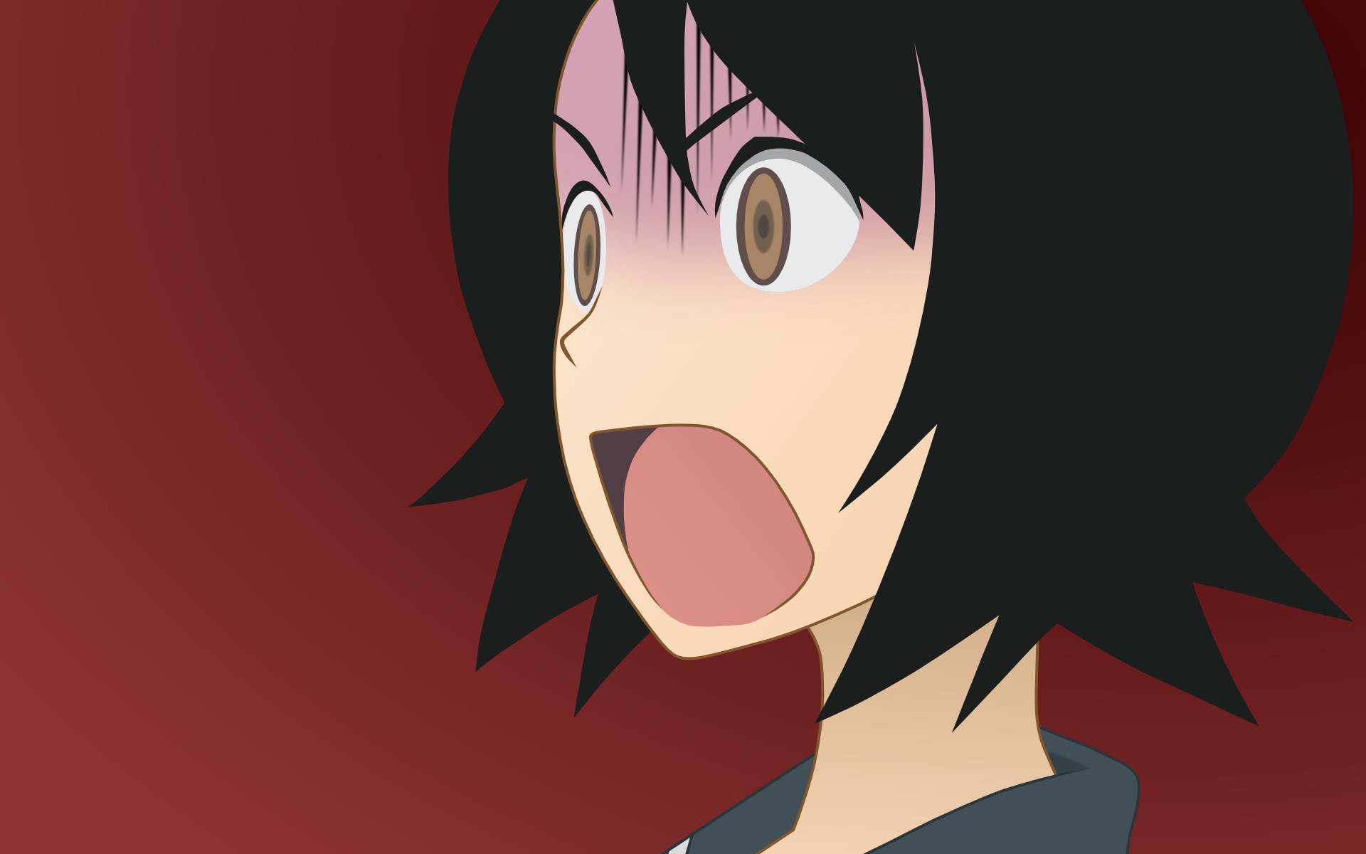 Colorful anime character, Nami Hitou, from Sayonara Zetsubou-Sensei, in a dynamic pose.